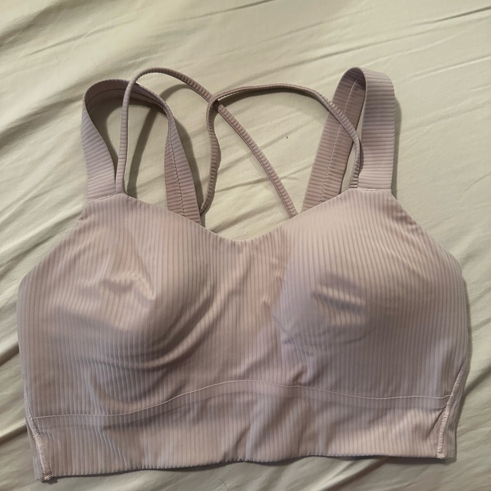 Like a Cloud Ribbed Longline Bra
Light Support, D/DD Cup Pink Size 6